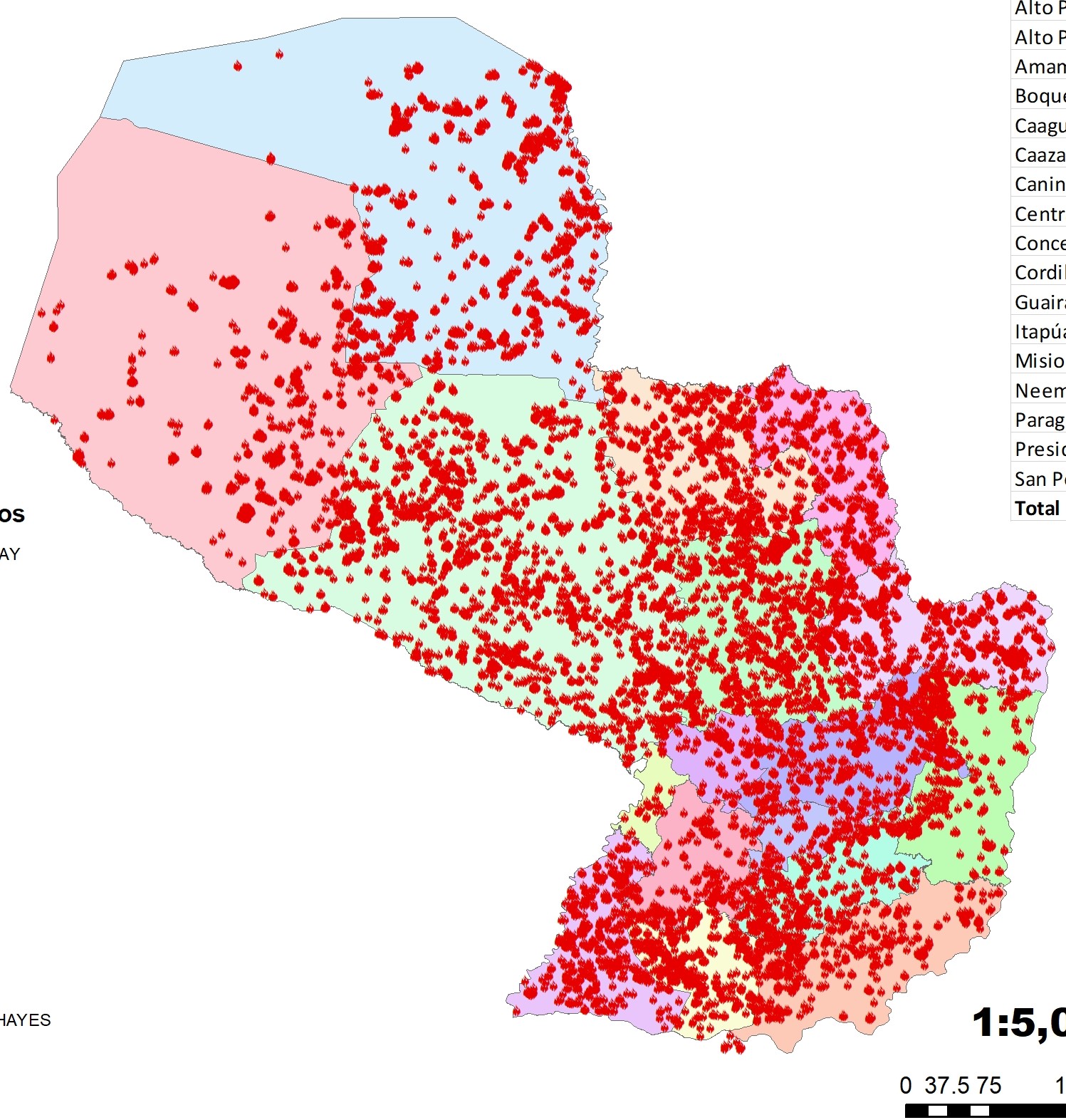 Mapa de calor 2004