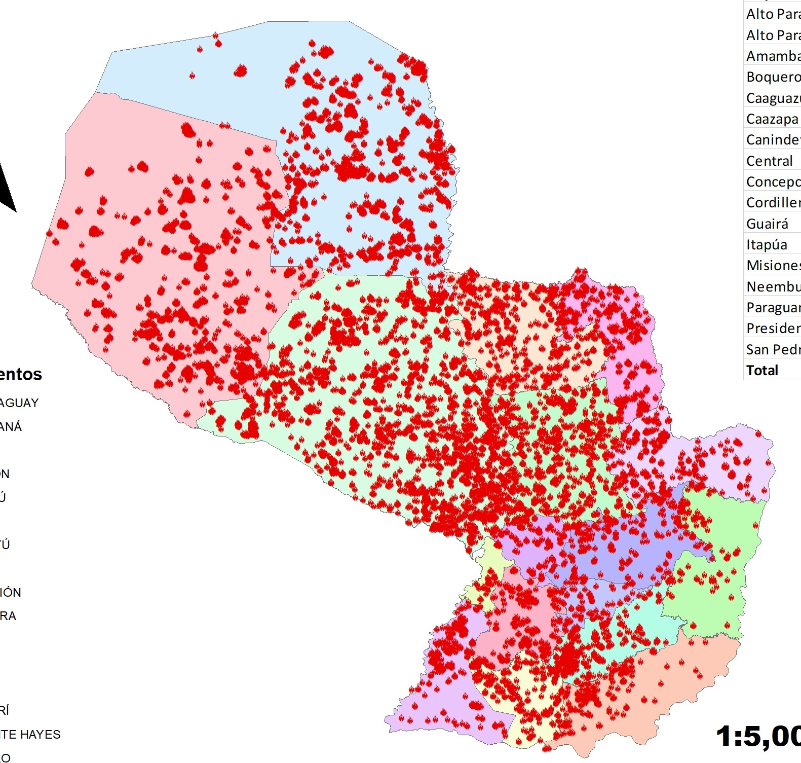 Mapa de calor 2010